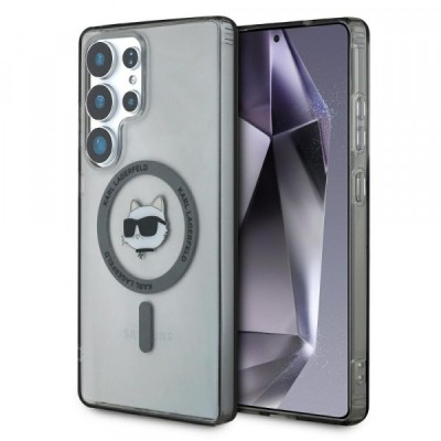 Husa MagSafe pentru Samsung Galaxy S25 Ultra S938, Karl Lagerfeld, IML Choupette&amp;#039;s Head, Neagra foto