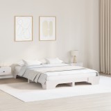 vidaXL Cadru de Pat Alb Lemn 140 x 200 cm Durabil