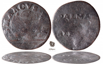 1691 / 1709, gazzetta de 2 soldi, Veneția (Dalmația și Albania)! (RARA) foto