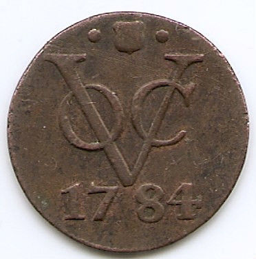 Indiile de Est Olandeze 1 Duit 1784 - (Holland) Cupru, 21 mm KM-70