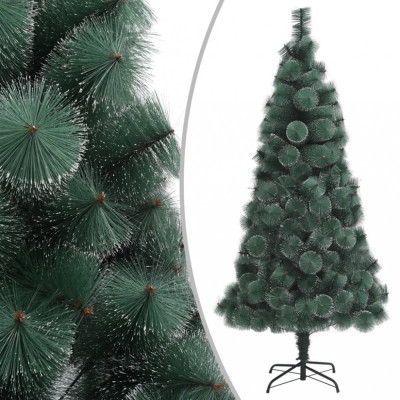 Brad de Crăciun artificial cu suport, verde, 120 cm, PET foto