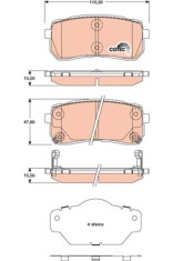 TRW GDB3449 COTEC set placute frana,frana disc