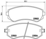 Placute frana Nissan Almera 1 (N15), Patrol Gr 5 Wagon (Y61) SRLine parte montare : Punte fata
