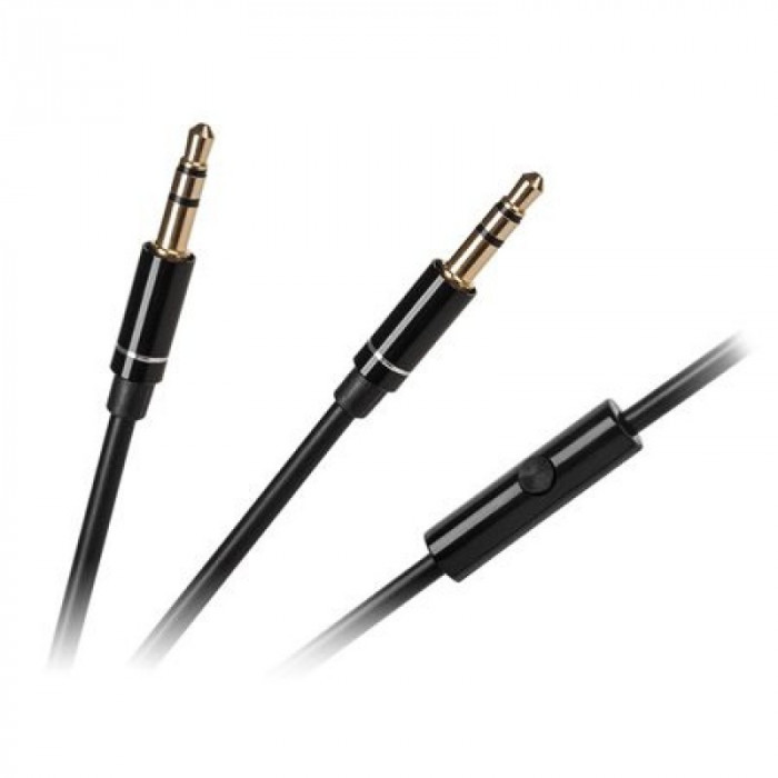 Cablu pentru casti cu microfon Kruger&amp;amp;Matz, 2 x jack stereo 3.5 mm, 1.2 m