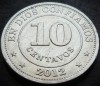 Moneda exotica 10 CENTAVOS - NICARAGUA, anul 2012 * cod 207, America Centrala si de Sud