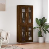 VidaXL Dulap &icirc;nalt, stejar maro, 69,5x34x180 cm, lemn compozit