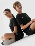 Tricou de fotbal pentru copii 4F x Robert Lewandowski - negru, 4F Sportswear
