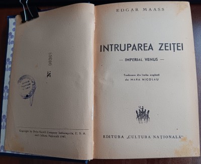 myh 547f - Edgar Maass - Intruparea zeitei - ed 1947 foto