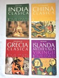 Lot 4 carti colectia Mari civilizatii, Editura All: Islanda Medievala, Grecia Clasica, India Clasica, China Clasica - stare foarte buna