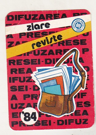 bnk cld Calendar de buzunar 1984 - Difuzarea presei
