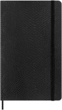 Carnet - Precious &amp; Ethical with Gift Box - Python-Effect - Large, Vegan Soft Cover, Ruled - Black | Moleskine