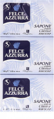 Sapun solid cu uleiuri esentiale Felce Azzurra parfum clasic, set 3buc x 100g foto