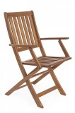 Cumpara ieftin Set 2 scaune pliabile lemn maro Mali 58x60x92 cm