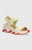 Cumpara ieftin Sorel sandale KINETIC IMPACT Y-STRAP H femei, culoarea bej, cu platforma, 2030461292