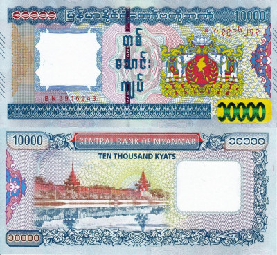 MYANMAR 10.000 kyats 2015 UNC!!! foto