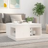 VidaXL Măsuță de cafea, alb, 60x61x32,5 cm, lemn masiv de pin