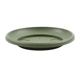Farfurie ghiveci Critex Infinity, plastic, rotunda, verde, D 29 cm