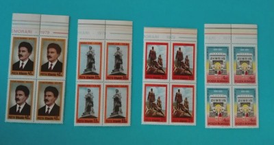 TIMBRE ROMANIA 1979 L.P.984 ANIVERSARI COMEMORARI BLOC DE 4 VALORI MNH foto