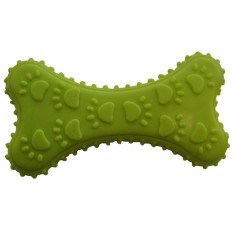 JUCARIE PENTRU CAINI OS CAUCIUC VERDE CU LABUTE