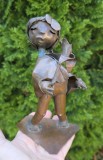 FIGURINA VINTAGE DIN TABLA GROASĂ DE CUPRU, LUCRATA MANUAL