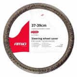 Husa volan auto AMiO marime M 37-39 cm, montaj rapid, interior antiderapant, protectie impotriva uzurii, SWC-37-M 02810, din materiale de calitate