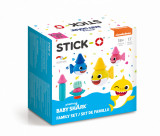 Joc cu magneti Stick-O, Baby Shark, Clics toys