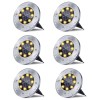 Set 6x Lampa Cu Incarcare Solara Rapida SI Timp Mare De Utilizare, alb cald, Tip Spot Cu 8 Leduri, Pentru Gradina, WaterProof, IP65, Carcasa Din Metal