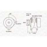Alternator Alfa Romeo 159; Fiat Croma; Opel Astra G, Astra H, Meriva A, Signum, Vectra C, Zafira B, 1.6, 1.6 16V, 1.6 LPG, 1.6 Turbo, 1.8, 1.8 16V, 1