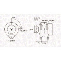 Alternator Alfa Romeo 159; Fiat Croma; Opel Astra G, Astra H, Meriva A, Signum, Vectra C, Zafira B, 1.6, 1.6 16V, 1.6 LPG, 1.6 Turbo, 1.8, 1.8 16V, 1
