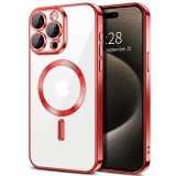 Husa pentru iphone 16 pro, atasare magnetica, magsafe, red