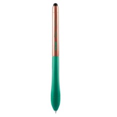 Pix MILAN Stylus Copper, Varf 1 mm, Scriere Albastra, pentru Ecrane Tactile, Corp Metalic/Cauciuc Verde, Pixuri Stylus Tactile, Pixuri pentru Ecrane T foto