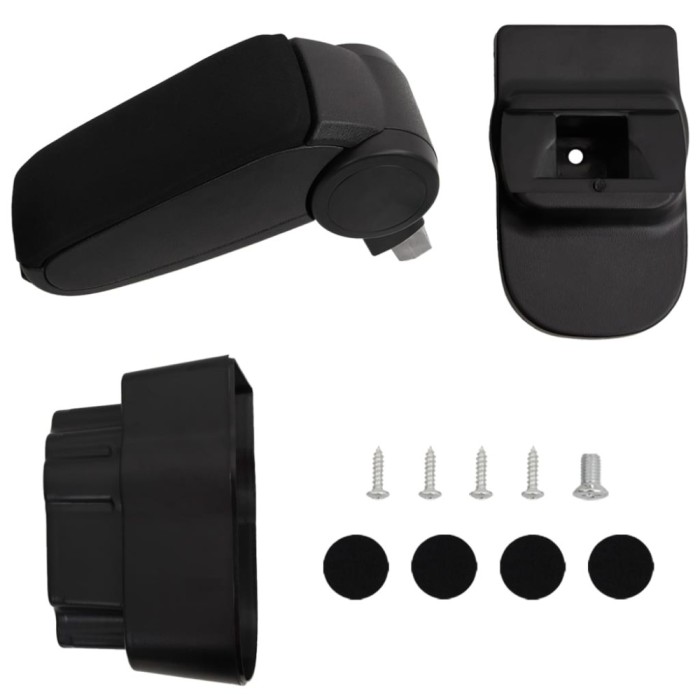 Gossi cotiera auto, negru, 12x37x(31-48) cm abs