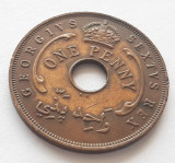 195. Moneda Africa de Vest Britanica 1 penny 1952 - K.N