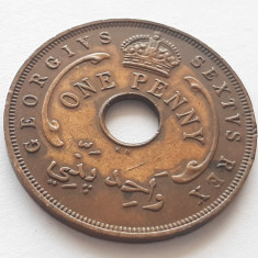 195. Moneda Africa de Vest Britanica 1 penny 1952 - K.N