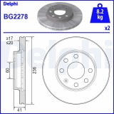 DELPHI BG2278 Disc frana
