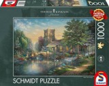 Puzzle 1000 piese - Thomas Kinkade - Capela din lemn de salcie | Schmidt