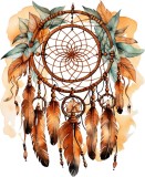 Cumpara ieftin Sticker decorativ, Mandala, Maro, 73 cm, 1328STK-10