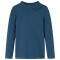 Tricou de copii cu m&acirc;neci lungi, tricot cu nervuri, bleumarin, 104