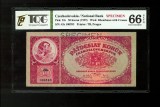 Cehoslovacia 50 koroane 1929 P22s Specimen UNC