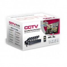 Sistem Supraveghere 8 Camere Video CCTV Exterior Infrarosu DVR Internet D1 foto