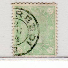 Romania 1894 Carol I - Cifra in 4 colturi 5 b. stampilat filigran PR