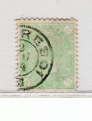 Romania 1894 Carol I - Cifra in 4 colturi 5 b. stampilat filigran PR