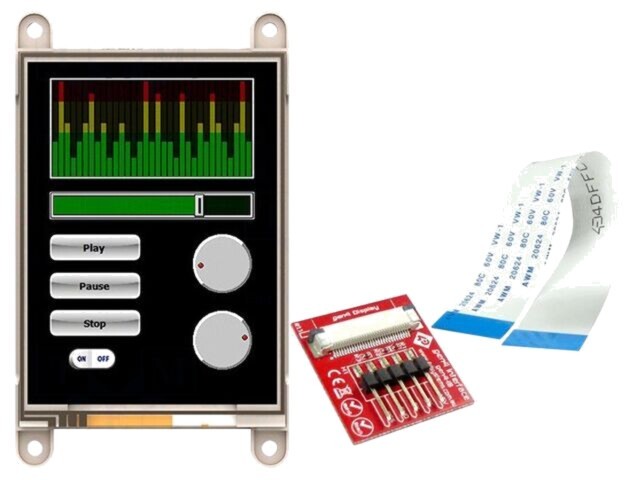 Afişaj TFT 3,2&quot; 240x320 14kB FLASH 14kB RAM 257cd/m2 4D Systems