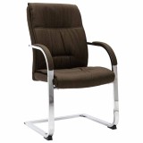 Cumpara ieftin Scaun de birou consola, maro, material textil