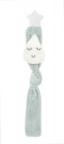 Lant suzeta BabyJem material textil plus moale cu clips steluta roz pentru varsta 0 luni+