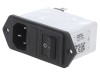 Conector Alimentare AC SCHAFFNER C14 FN281-10-06, 10A 250V, Montare Panou, Filtru