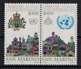 SAN MARINO 1992 - Aderarea la ONU / serie completa MNH, Nestampilat