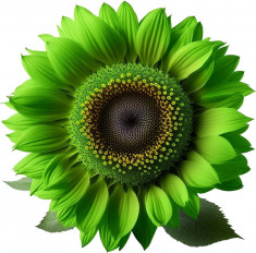 Sticker decorativ Floare, Verde, 61 cm, 8119ST-1 foto