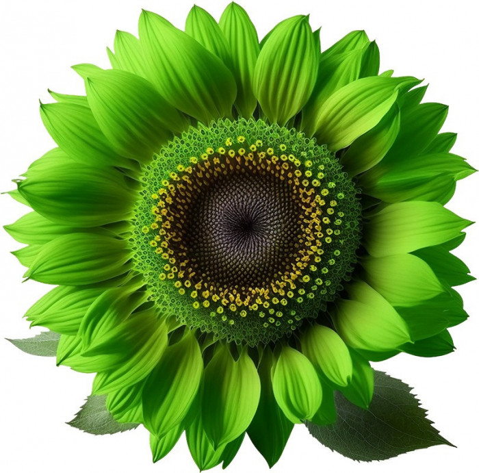 Sticker decorativ Floare, Verde, 61 cm, 8119ST-1