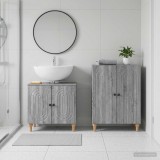 Cumpara ieftin Set de dulapuri pentru baie, 2 piese ALKMAAR Sonoma gri
